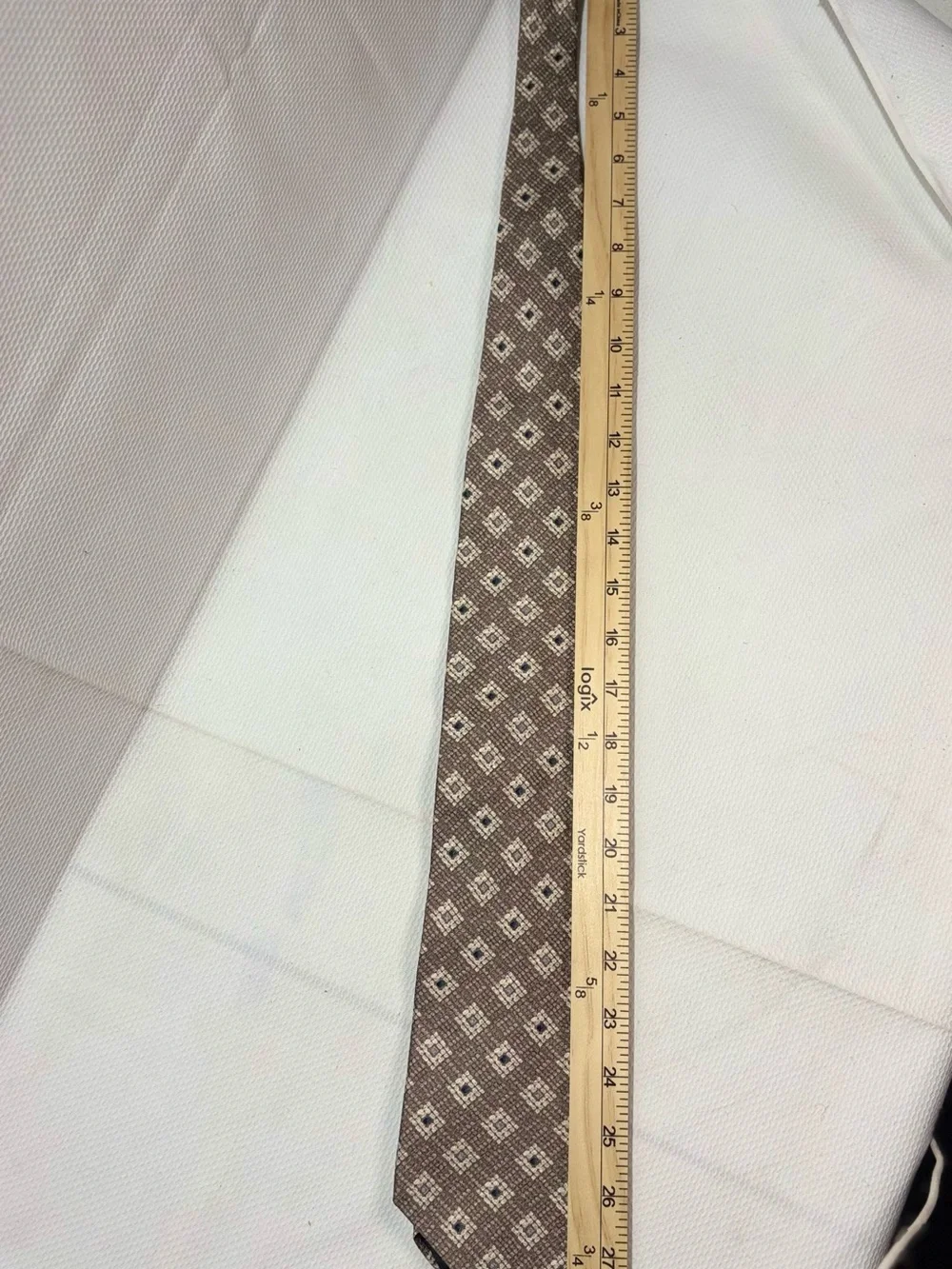 Men's Brown Geometric Silk Tie